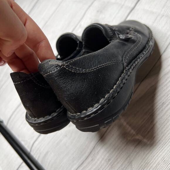 G.H. Bass & Co. Bradshaw Loafers Shoes Black Leather Slip-On Round Toe Sz 7 W - Picture 5 of 8